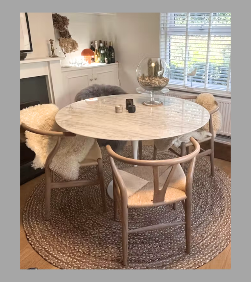 120cm Round Carrara Marble Table - Onske