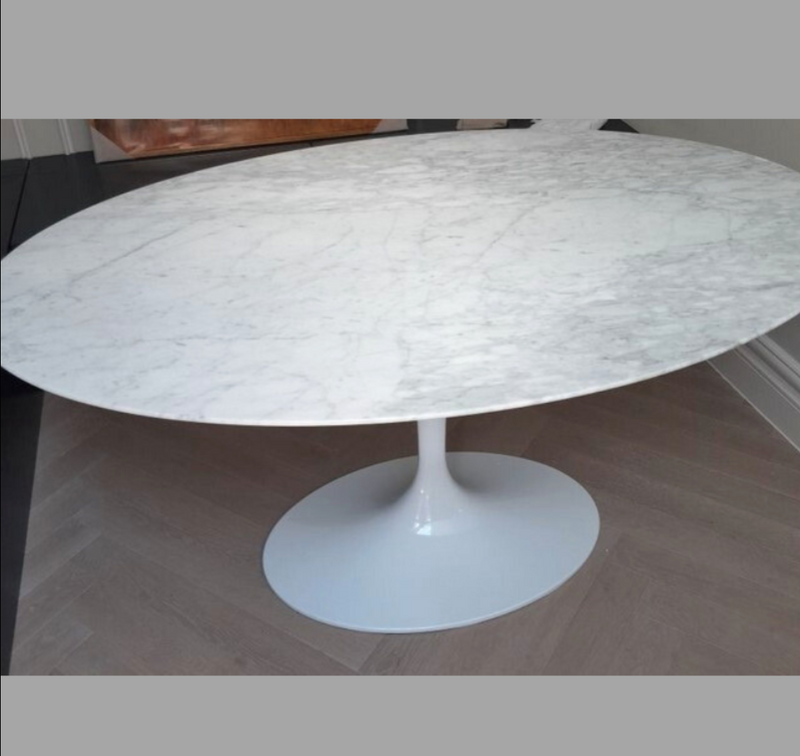 Outlet Item 150cm x 100cm Marble Oval Dining Table TD