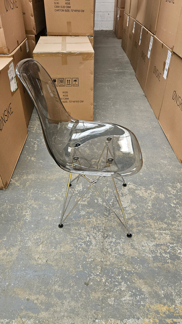 Outlet Item Transparent Eames Style DSW Dining Chair