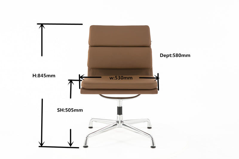 Soft Pad Leather EA 205 Style Meeting Room Chair No Arms