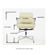 217 Eames Style Executive Office Chair in Black Leather