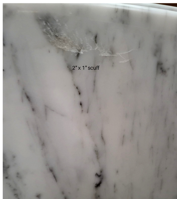 Outlet Item 150cm x 100cm Marble Oval Dining Table Transit Damage