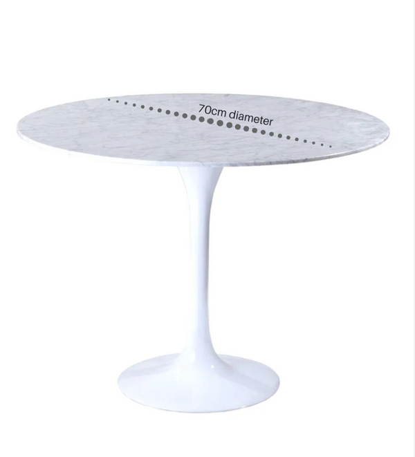 Outlet Item 70cm Small Round Marble Dining Table C