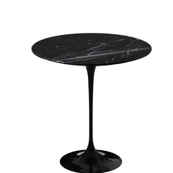 Black Marble Dining Table for Two. 70cm round. Onske