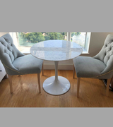 White Carrara Marble Dining Table