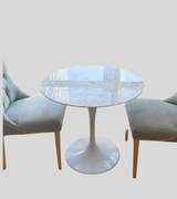 Carrara Marble Tulip Dining Table in Choice of Diameter