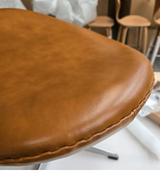 Outlet Item Egg Chair Ottoman Stool Arne Jacobson Style in Waxed Aniline Tan Leather