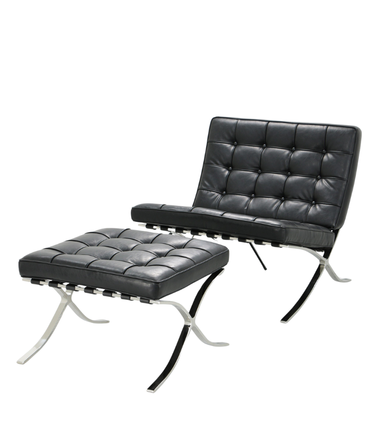 Barcelona Pavilion Style Chair in Premium Aniline Leather