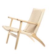 Hans Midcentury Style Natural Cord Armchair