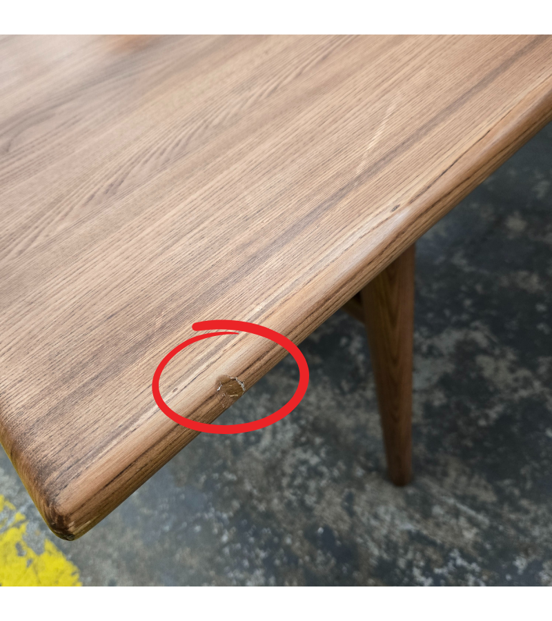 Outlet Item Danish Midcentury Style Dining Table 190cm in Solid Ash Wood
