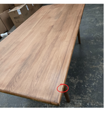Outlet Item Danish Midcentury Style Dining Table 190cm in Solid Ash Wood