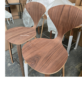 Outlet Item Set of Two Counter Stools Cherner Style Walnut