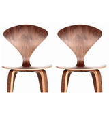 Outlet Item Set of Two Counter Stools Cherner Style Walnut