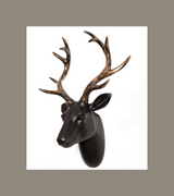 Outlet Item Deer Head Wall Ornament Black