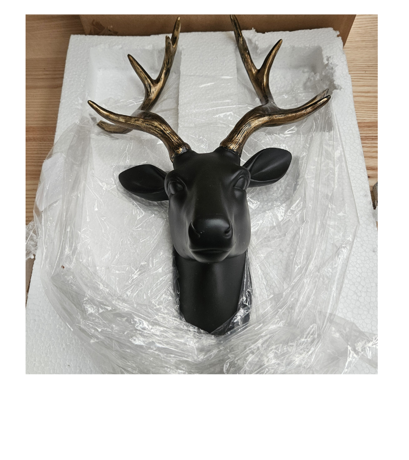 Outlet Item Deer Head Wall Ornament Black