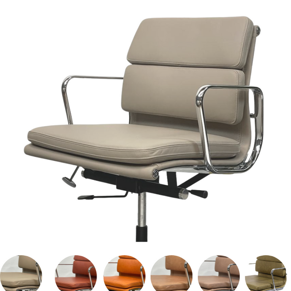 217 Eames Office Chair Premium Aniline Leather Office Chair Onske