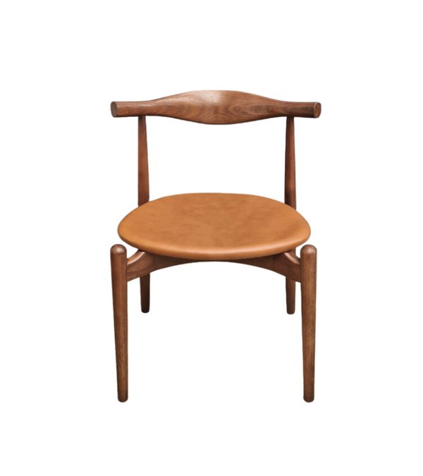 Elbow Cowhorn Style Round Dining Chair