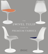 Tulip Style Swivel Dining Chair