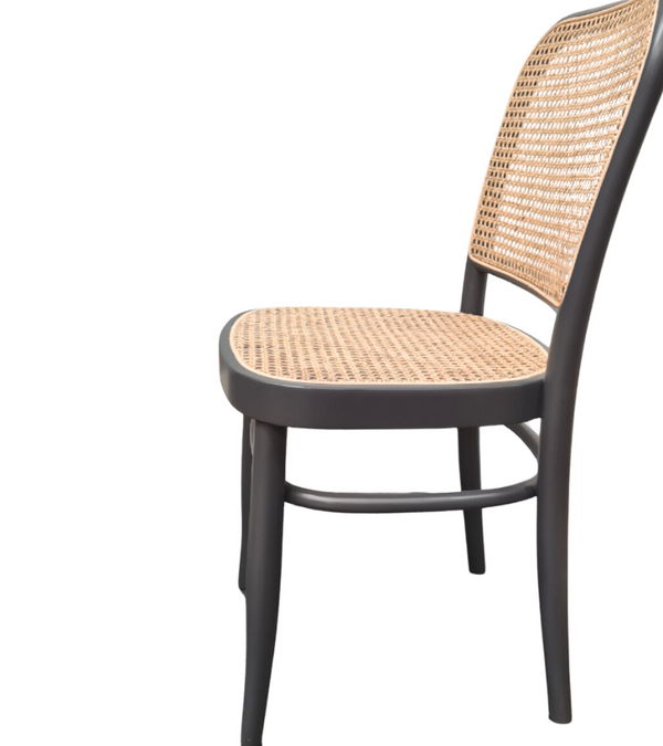 Outlet Item Hoffman Style Rattan Bistro Dining Chair Grey