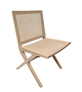 Jeanneret Style Rattan Dining Chair Solid Ash