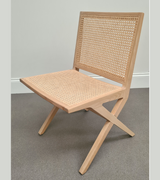 Jeanneret Style Rattan Dining Chair Solid Ash