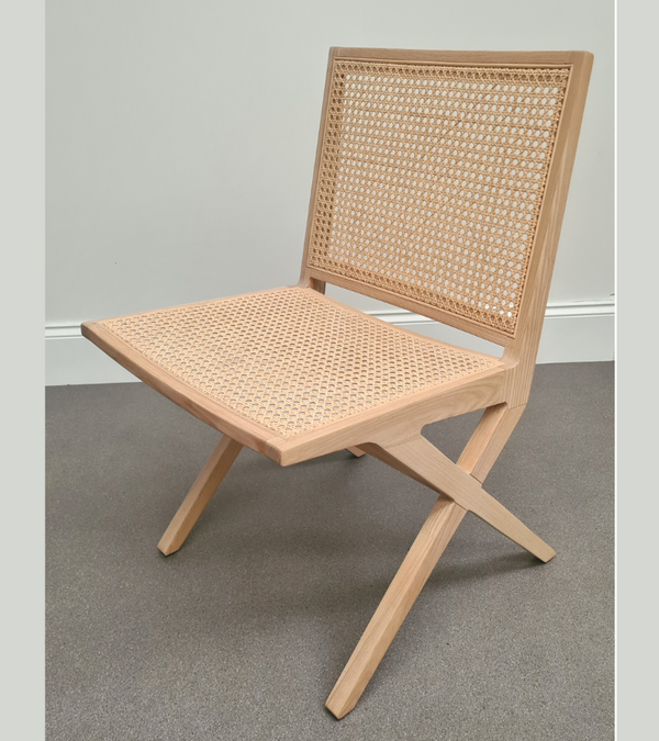 Jeanneret Style Side Dining Chair Solid Ash