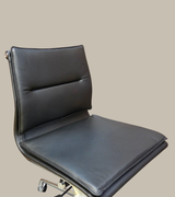Office chair black leather swivel no arms Model No 7 Onske