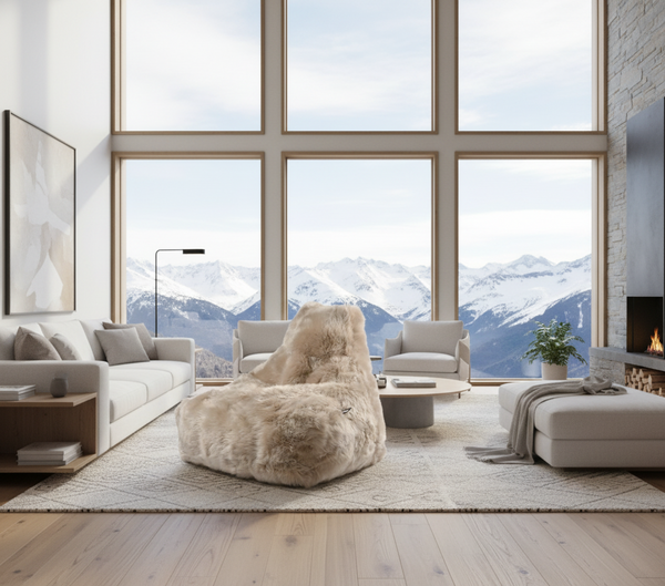 Natural Sheepskin Beanbag Chair