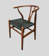 Lars Midcentury Style Dining Chair Light Walnut Natural Cord Seat