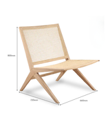 Natural Cane Easy Lounge Chair