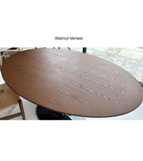Oval Dining Table Walnut Veneer