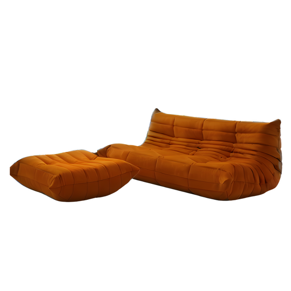 Michel Togo Style Ottoman Footstool in Alcantara