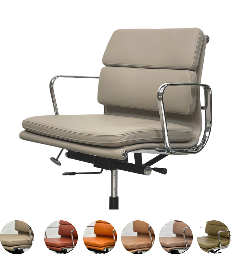 217 Eames Style Premium Aniline Leather Office Chair