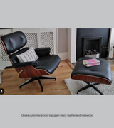 Lounge Chair and Ottoman in Aniline Leather