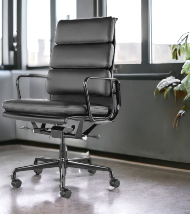 High back discount office chair black