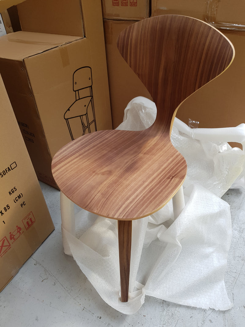 Norman Cherner Style Side Chair Walnut