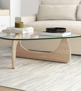 Tripod Glass Coffee Table 130cm