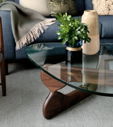 Tripod Glass Coffee Table 130cm