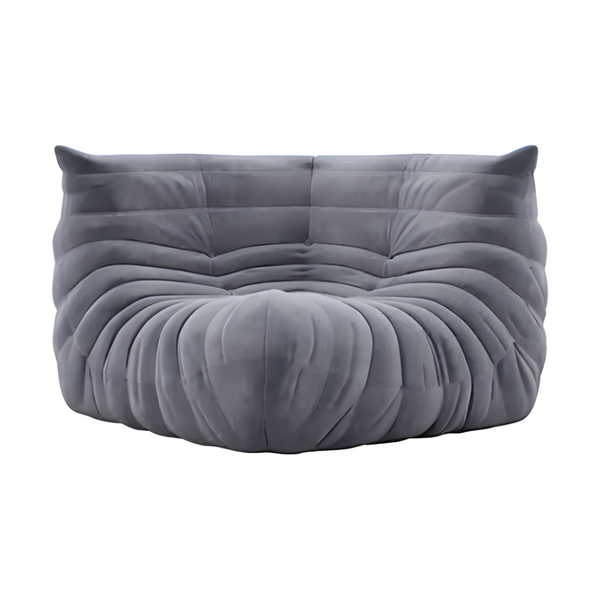 Michel Togo Style Corner Seat Chair Alcantara