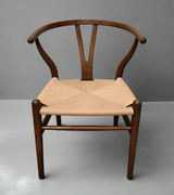 Lars Midcentury Style Dining Chair Light Walnut Natural Cord Seat