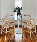 Lars Natural Ash Nordic Style Dining Chairs Natural Cord Seat