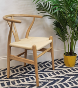 Lars Natural Ash Nordic Style Dining Chairs Natural Cord Seat