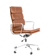 Mottled Tan Genuine Leather High Back Executive Office Chair