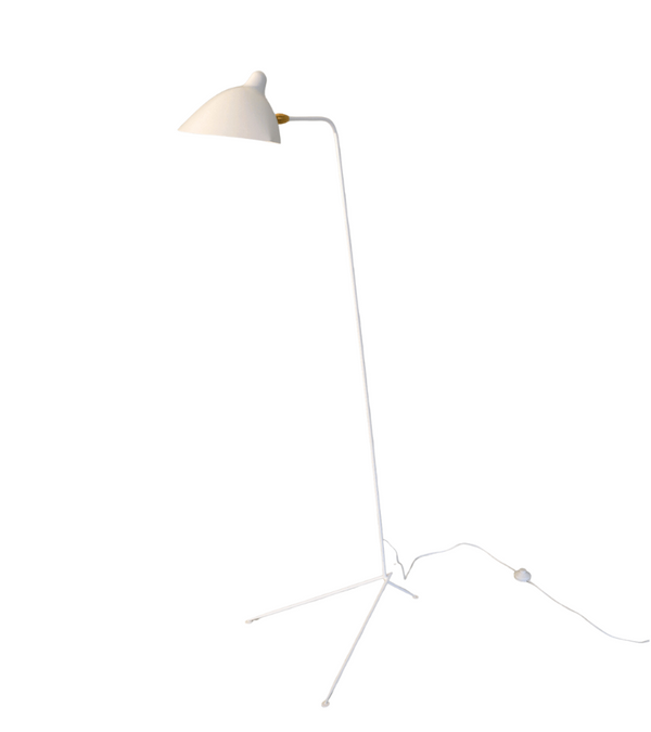 OUTLET ITEM Mouille Style Tripod One Head Floor Lamp White