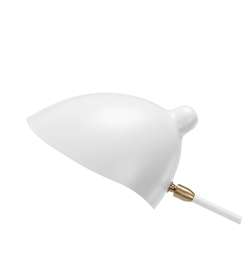 OUTLET ITEM Mouille Style Tripod One Head Floor Lamp White