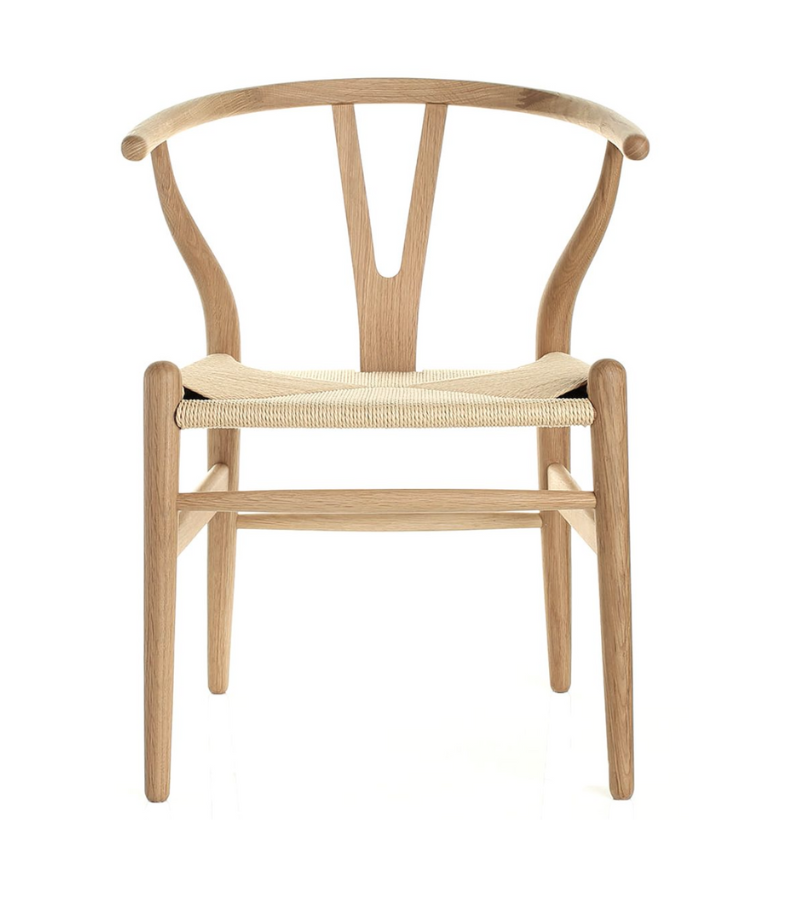 Lars American Oak Nordic Style Cord Seat Dining Chair