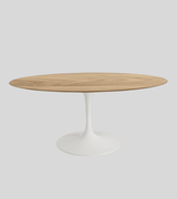 Oval Dining Table Natural Wood Veneer