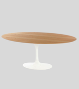 Oval Dining Table Natural Wood Veneer