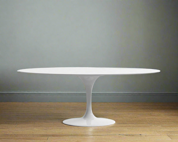 Tulip Dining Table White Wood Top