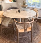 marble round dining table